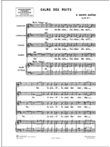 Calme des Nuits Opus 68-1 - SAINT-SAËNS - Partition - Chœur